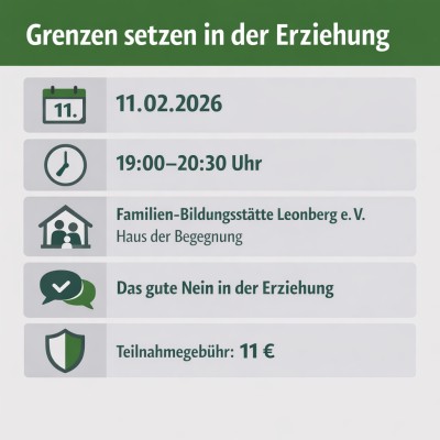 Vortrag in Leonberg: Grenzen setzen in der Erziehung